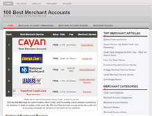 Tablet Screenshot of 100bestmerchantaccounts.com